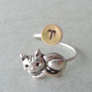 Cat Ring, Personalized Ring, Adjustable Ring,..