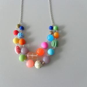 Candy Necklace, Chunky Colorful Jewelry