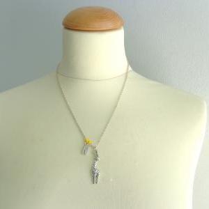 Silver Giraffe Pendant Necklace, Personalized,..