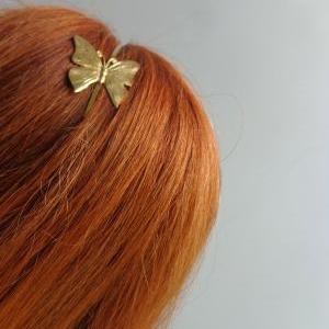 Gold Butterfly Metal Headband Or Tiara