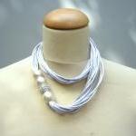 Rhinestones Pearls Necklace