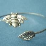 Silver Bee Bracelet Wrap Style