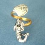 Silver Mermaid Ring, Adjustable Ring