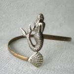 Mermaid Bracelet With A Seashell. Wrap Mermaid..