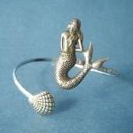 Mermaid Bracelet With A Shell, Wrap Jewelry