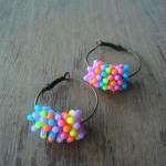 Summer Colourful Hoop Earrings