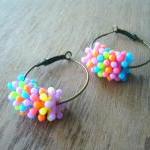 Summer Colourful Hoop Earrings