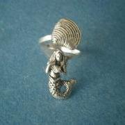 Silver mermaid ring  