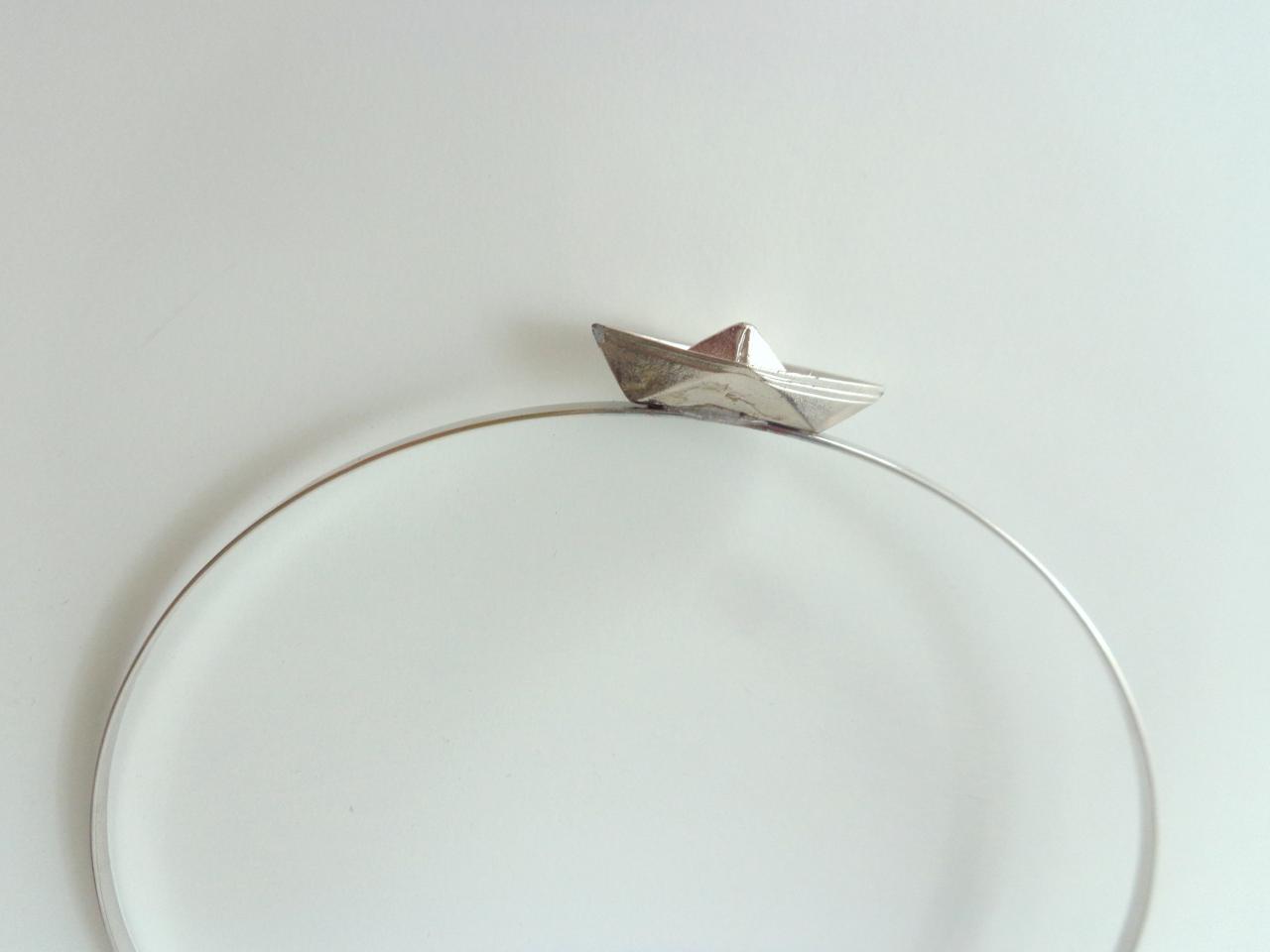 Boat Nautical Silver Metal Headband Or Tiara