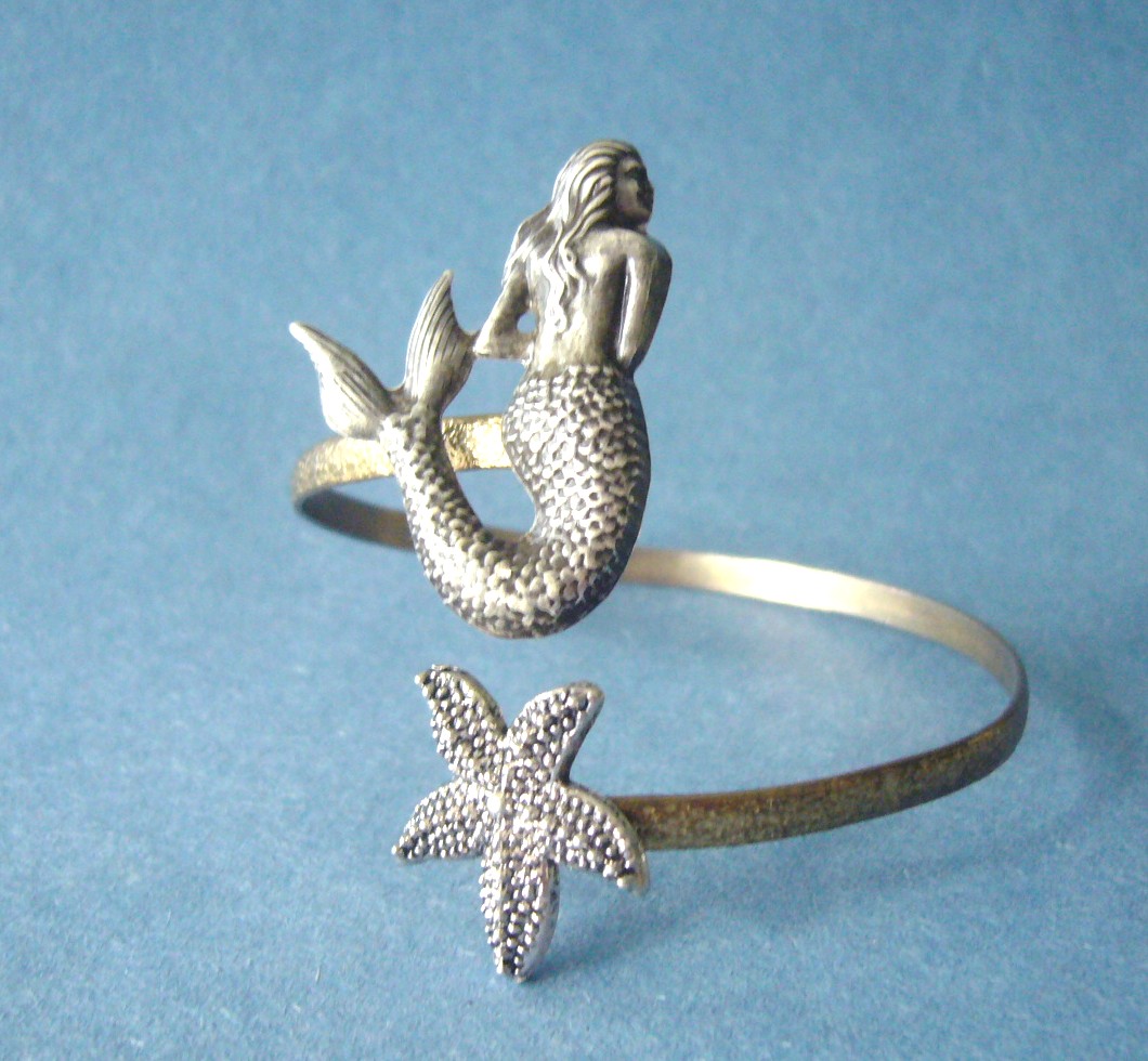 Mermaid Bracelet With A Seashell. Wrap Mermaid Jewelry