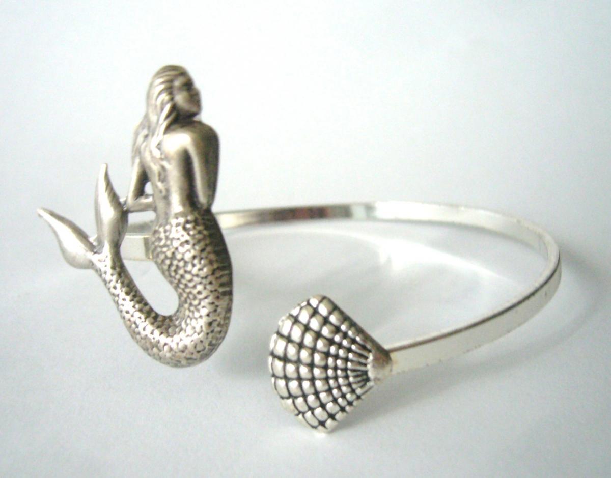 Mermaid Bracelet With A Seashell. Wrap Mermaid Jewelery