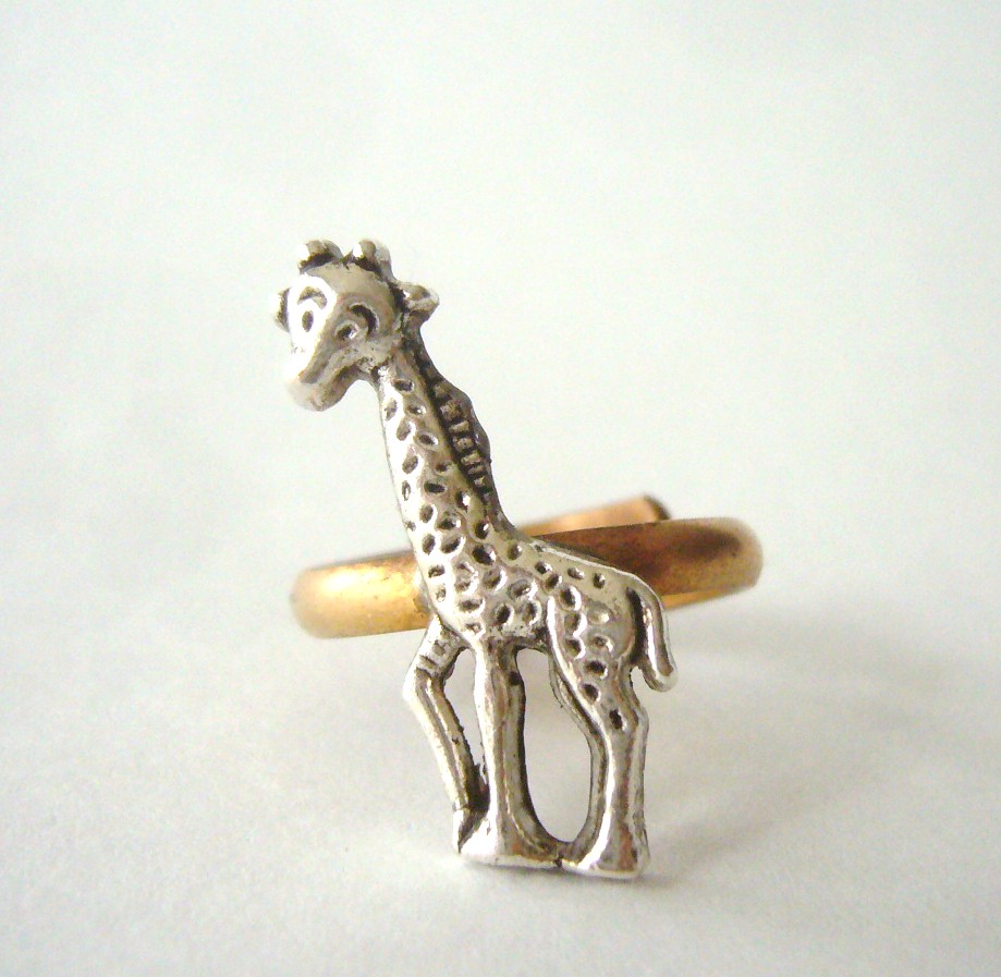 Giraffe Ring, Adjustable Ring, Animal Ring on Luulla